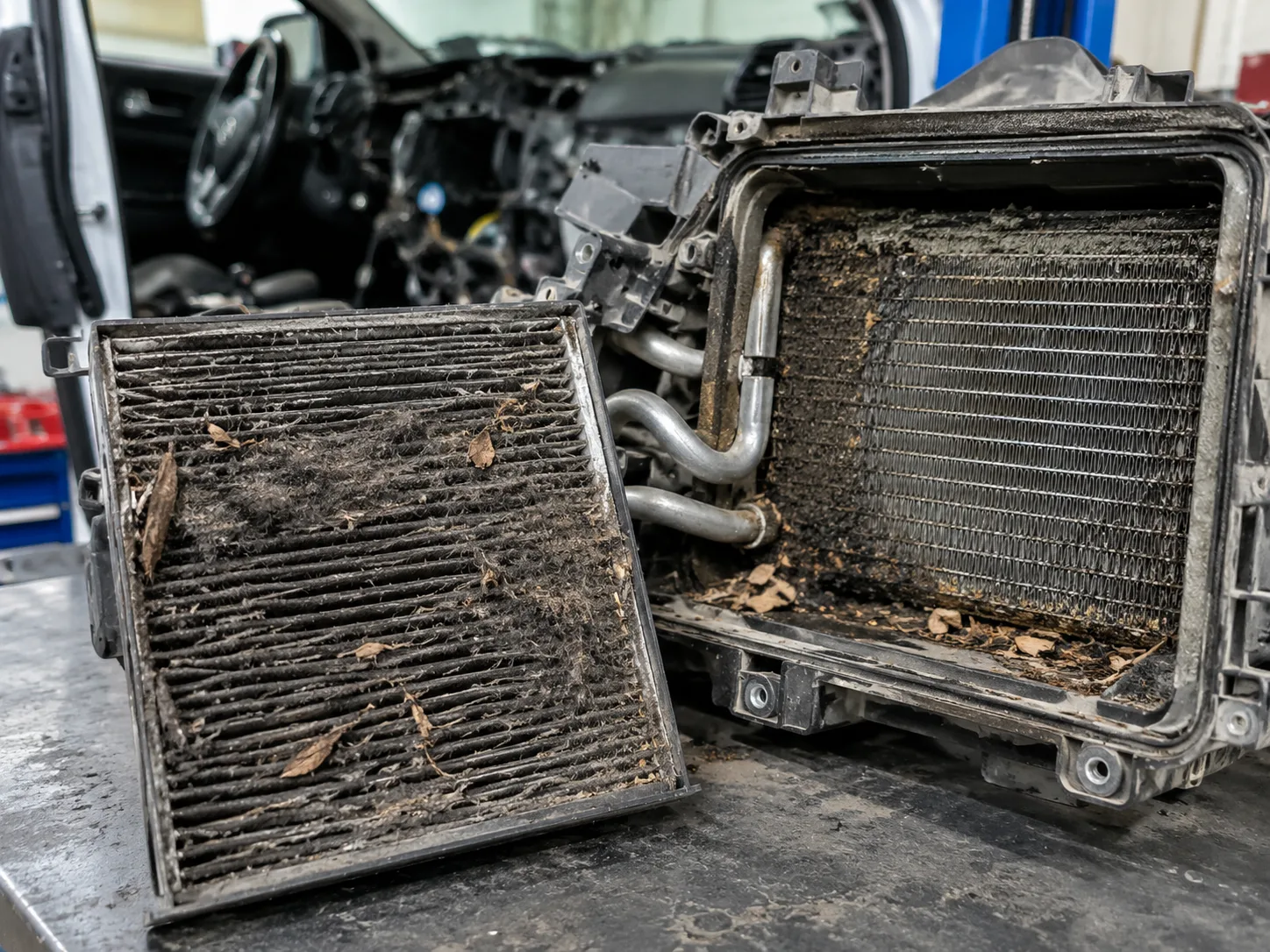 So sánh ảnh trước và sau — Garage Châu Phát